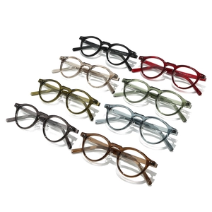 Fashionable TR90 retro round eyeglasses frames in multiple colors for men and women