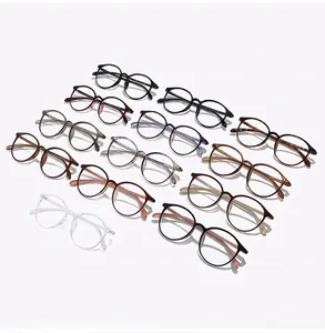 Detailed grid showing multiple frame colors for round minimalist fashion glasses