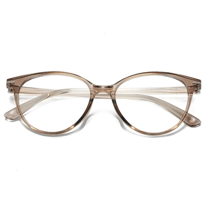 Classic large frame TR90 glasses in transparent brown finish for men and women