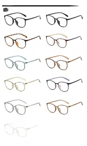 Detailed catalog of ultra-light retro TR blue light blocking glasses in 11 colors