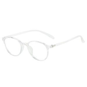 Retro transparent round glasses frame made of lightweight TR90 material for women