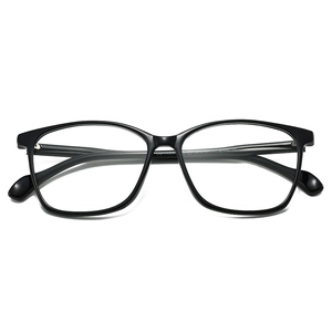Square Eyeglasses Frame TR90 Large Frame Anti Blue Light Glasses Lightweight Simple Korean Style Fashion For Unisex