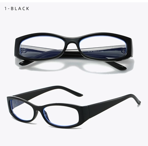 Macro view of black anti-blue light glasses frame showing detailed 5714 model size numbers
