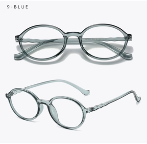 Vue détaillée des lunettes TR90 anti-lumière bleue avec branches à texture ondulée
