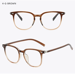 Macro detail of TR90 glasses frame in brown gradient finish with silver rivets