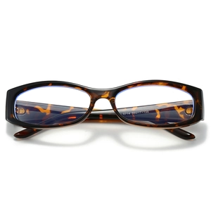Tortoiseshell rectangular blue light blocking glasses with stylish vintage frame for women