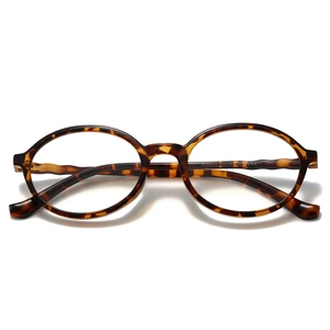 Lunettes de lecture rétro TR90 anti-lumière bleue avec monture ronde en écaille de tortue