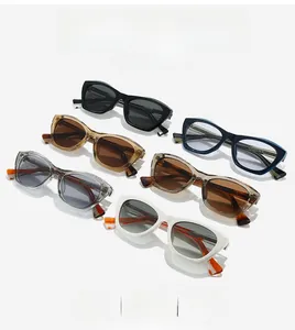 Collection of retro cat-eye sunglasses in multiple colors on a clean white background
