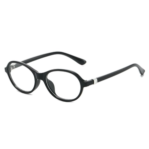 Women Retro Oval Full Frame Glasses TR90 Material Anti Blue Light Heart Decoration Fashion Clear Lens Eyewear Frame