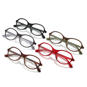 Fashionable TR90 round frame blue light blocking glasses in five assorted colors for women