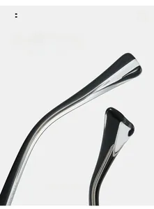 Macro detail of curved black and white sunglasses legs for comfortable wearing