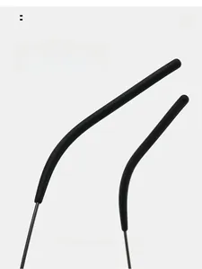 Close-up of matte curved temple tips on ultra-light screwless sunglasses for comfort