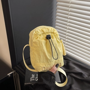 Petit Sac Bandoulière En Nylon Pour Femmes Pochette De Téléphone À Cordon Sport Décontracté Extérieur Léger Mode