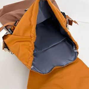 Detail of high-density nylon interior with waterproof lining and drawstring closure