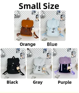 Detailed comparison of colorful waterproof nylon backpacks in orange, blue, and purple