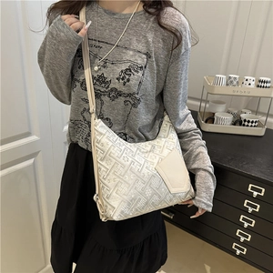Grand sac fourre-tout rétro avec imprimé géométrique et bandoulière réglable pour femme