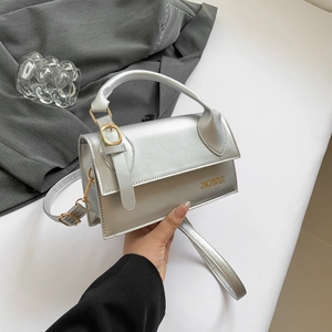 Women PU Leather Crossbody Bag Small Square Handbag Flap Shoulder Bag Magnetic Buckle Retro Simple Trendy Fashion