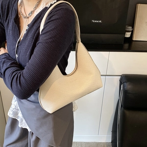 Sac hobo tissé blanc crème pour femmes sac à bandoulière élégant pour le bureau
