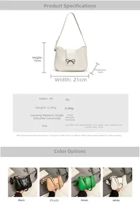 Detailed view of the small crossbody saddle bag with dimensions and material specs