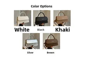 Detailed grid view of the small square crossbody bag in five elegant color options
