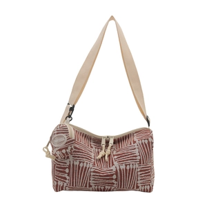 Borsa tote in tela a righe con tracolla regolabile e mini portamonete dal design moderno