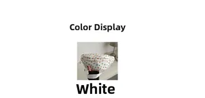 Close-up of white canvas waist bag with colorful polka dots and adjustable strap