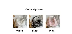 Detailed grid view of minimalist tote bags with colorful abstract graffiti in white black and pink