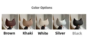 Comparaison de sacs à bandoulière en croissant en marron, kaki, blanc, argent et noir