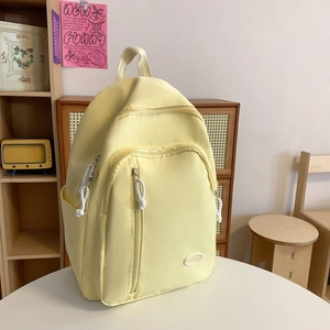 Damen Rucksack Nylon Große Kapazität Wasserabweisend Japanische Schultasche Mehrere Taschen Studenten Einfach