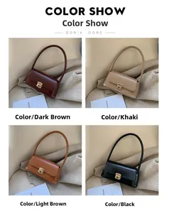 Vue détaillée en grille de sacs à bandoulière en similicuir en quatre couleurs
