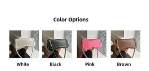Detail showing white, black, pink, and brown luxury shoulder bags with gold logos