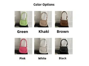 Sélection de sacs croissants en vert, kaki, marron, rose, blanc et noir élégants