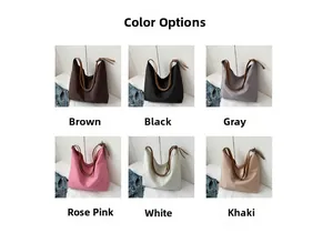 Detailed view of the large capacity canvas tote bag available in six assorted colors