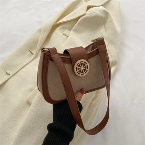 Sac Sous le Bras en Cuir PU Matelassé Vintage Sac à Épaule Motif Losange Avec Boucle de Gouvernail Pour Femme Petit Sac Carré