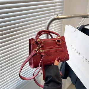 Borsa a Tracolla Piccola in Pelle PU Vintage per Donna Moda Nappa Cerniera Borsa a Mano Mini Borsa a Spalla