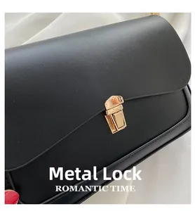 Detailed close-up of premium black PU leather texture and gold rectangular metal buckle