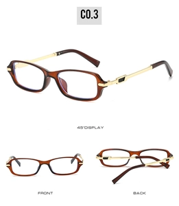 Three-view display of vintage tortoiseshell rectangle frames with gold metal temples