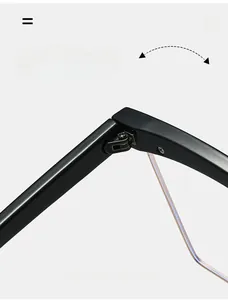 Macro detail of the durable metal hinge on cat-eye glasses for smooth folding performance