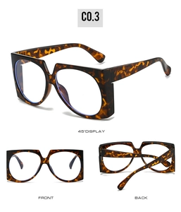 Detailed views of square tortoiseshell blue light blocking glasses from multiple angles