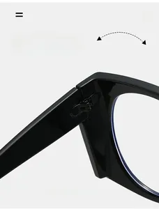 Macro detail of high-gloss black frames showing the durable metal hinge construction