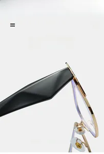 Macro detail of high-quality metal hinges and ultra-light elastic temples on glasses