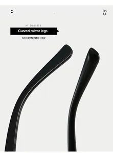 Détail des branches incurvées noir mat pour un port confortable de lunettes de lecture