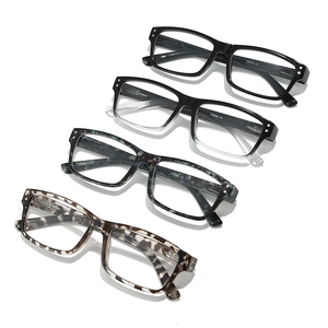 Lunettes anti-lumière bleue rectangulaires modernes en quatre couleurs assorties
