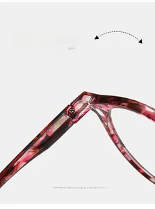 Close-up of the metal hinge and tortoiseshell texture on lightweight round glasses