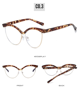 Cat eye glasses featuring dark tortoiseshell frames and gold metal trim in multiple angles