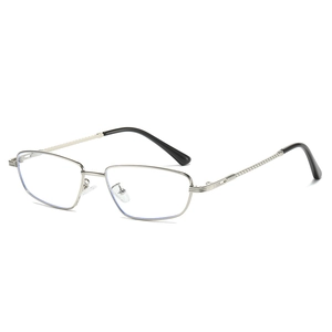 Lunettes De Soleil Rectangulaires Rétro Monture Métal Protection UV Petit Cadre Verres Dégradés Streetwear Unisexe Branches Spirales