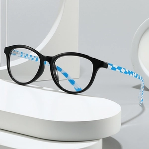 Retro Square Reading Glasses Anti Blue Light PC Frame AC Lens Patterned Fashion Eyeglasses For Elderly Unisex