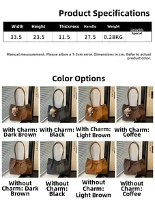 Detailed size specifications for large vintage tote bag with plush kitty charm