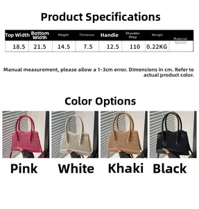 Detailed size chart and multi-color options for the plush lamb wool crossbody handbag