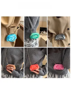 Collage of marble textured acrylic mini crossbody bags in six vibrant stylish colors